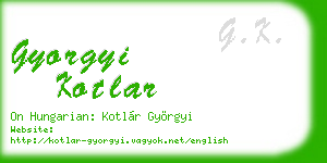 gyorgyi kotlar business card