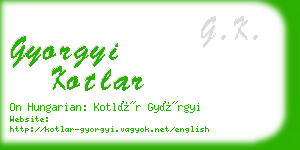 gyorgyi kotlar business card